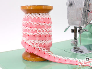 Load image into Gallery viewer, coral crochet bias tape
