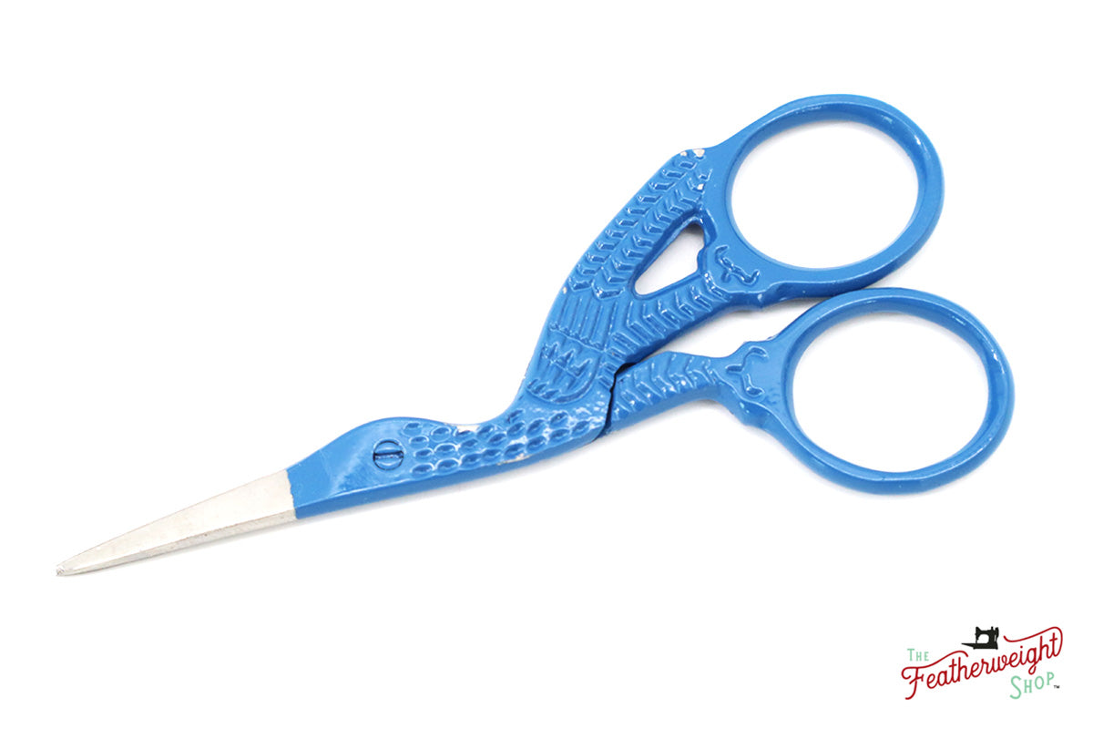 Denim Blue Stork Embroidery Scissors