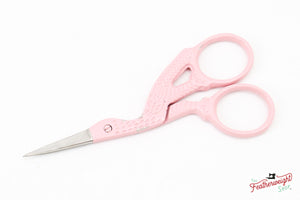 Frosting Pink Stork Embroidery Scissors