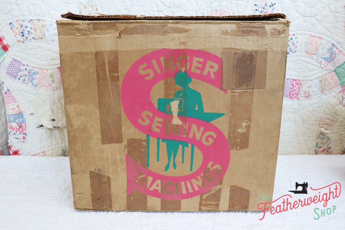 Cardboard Singer Box for 222K Featherweight - (Vintage Original Box Only)