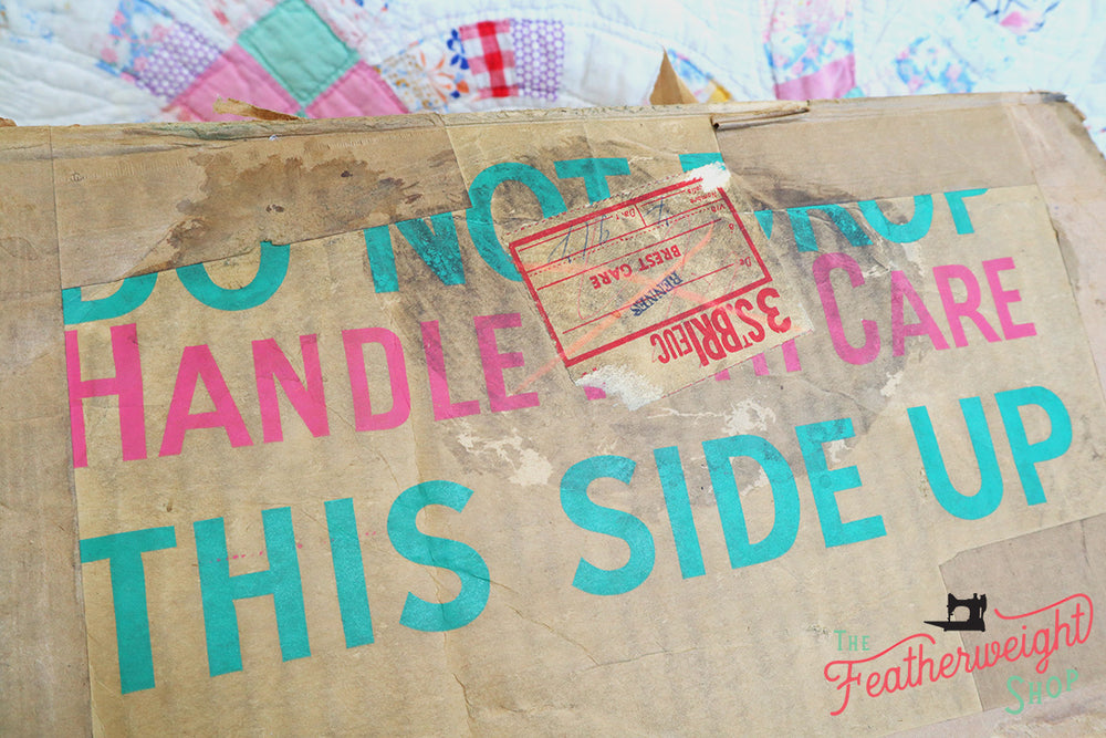Cardboard Singer Box for 222K Featherweight - (Vintage Original Box On ...