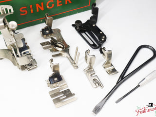 Load image into Gallery viewer, Singer Featherweight 221 Sewing Machine, Centennial: AK596***