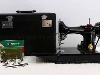 Load image into Gallery viewer, Singer Featherweight 221K Sewing Machine RED &quot;S&quot; ES170***