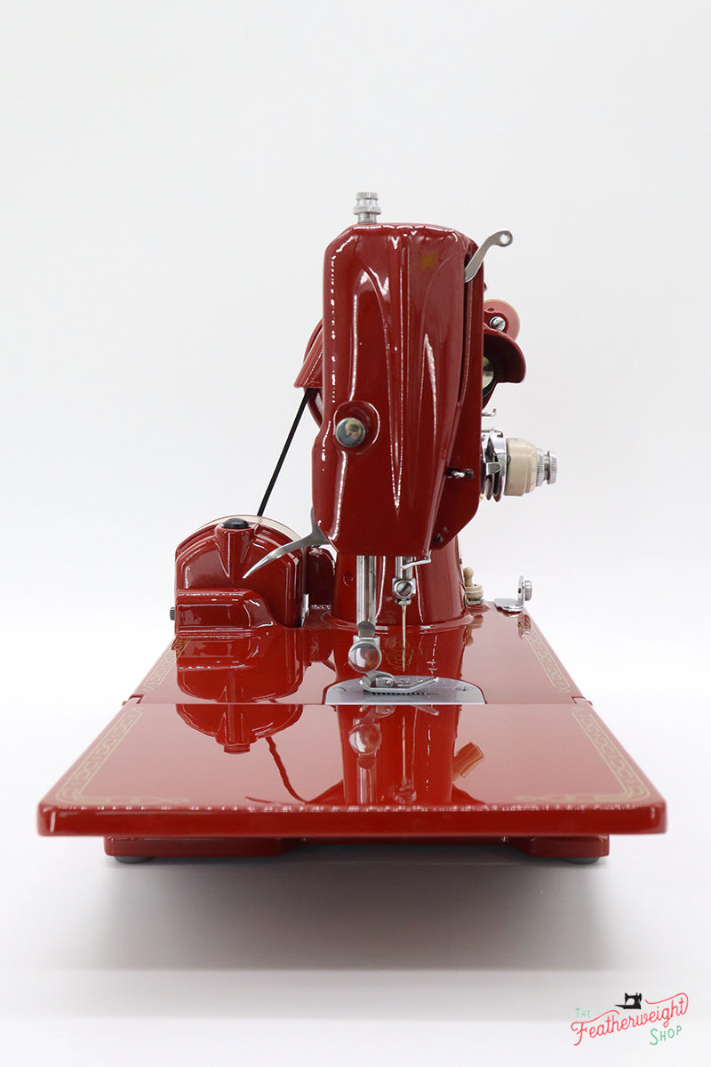 Singer Featherweight 221J Sewing Machine JE159*** - Fully Restored in 'Fire Brick Red'