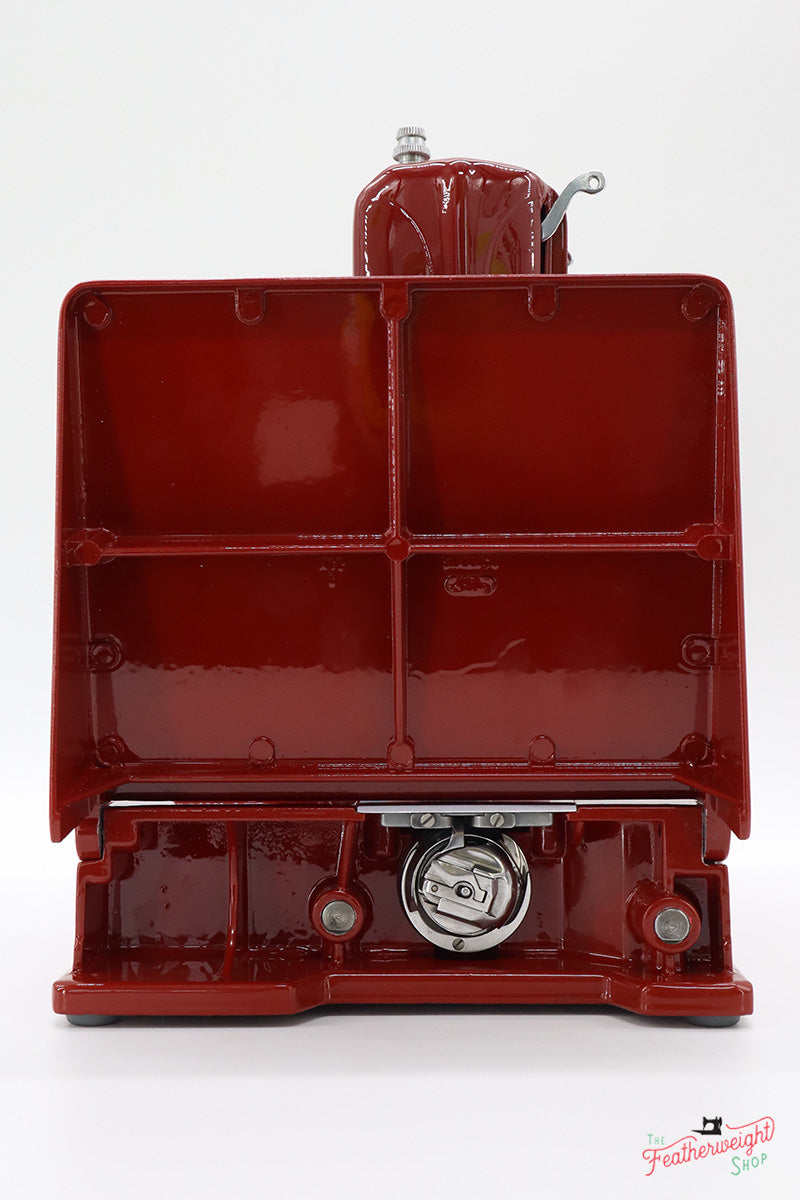 Singer Featherweight 221J Sewing Machine JE159*** - Fully Restored in 'Fire Brick Red'