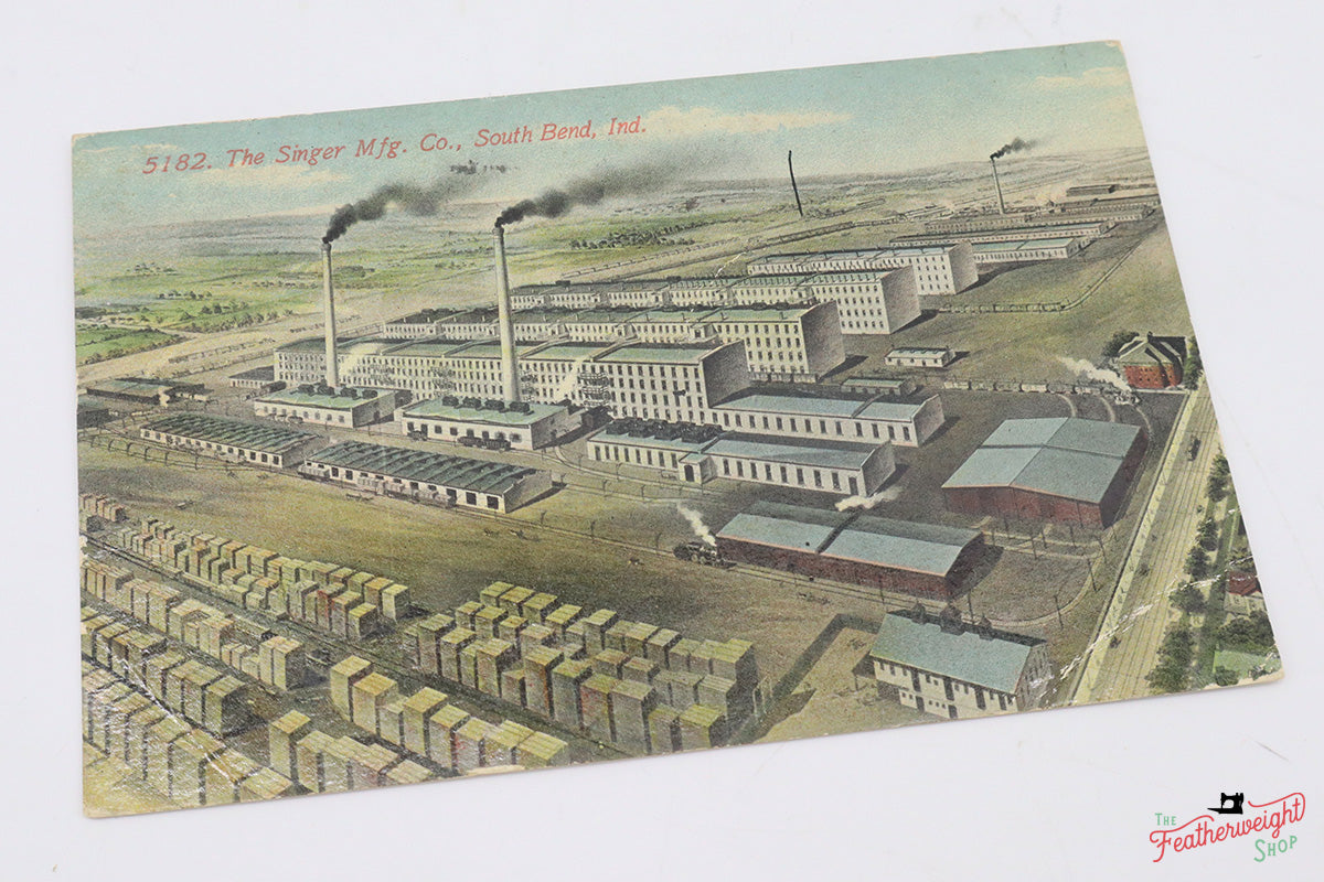 Postcard, Singer Factory - South Bend, IN (Vintage Original)