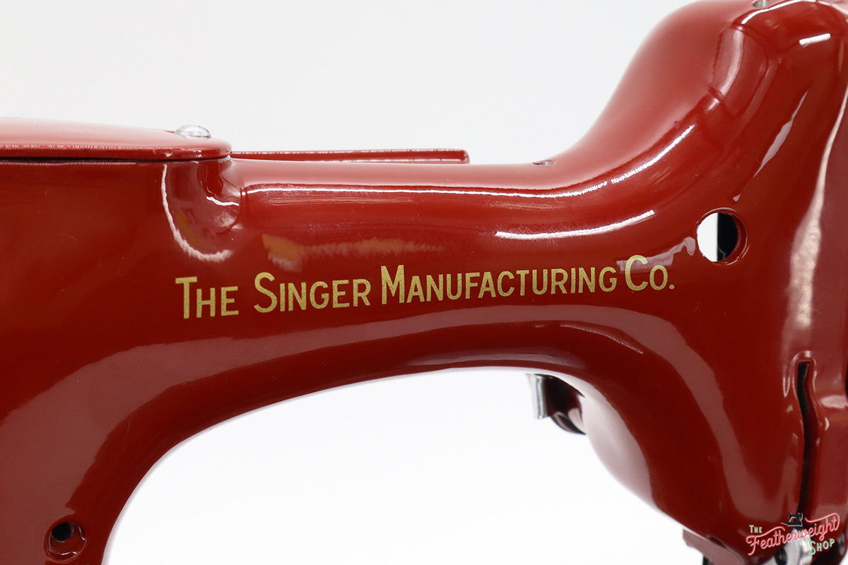 Singer Featherweight 221J Sewing Machine JE159*** - Fully Restored in 'Fire Brick Red'