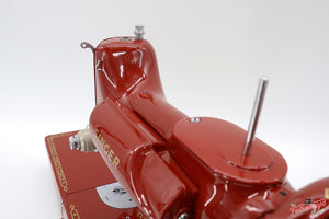 Singer Featherweight 221J Sewing Machine JE159*** - Fully Restored in 'Fire Brick Red'