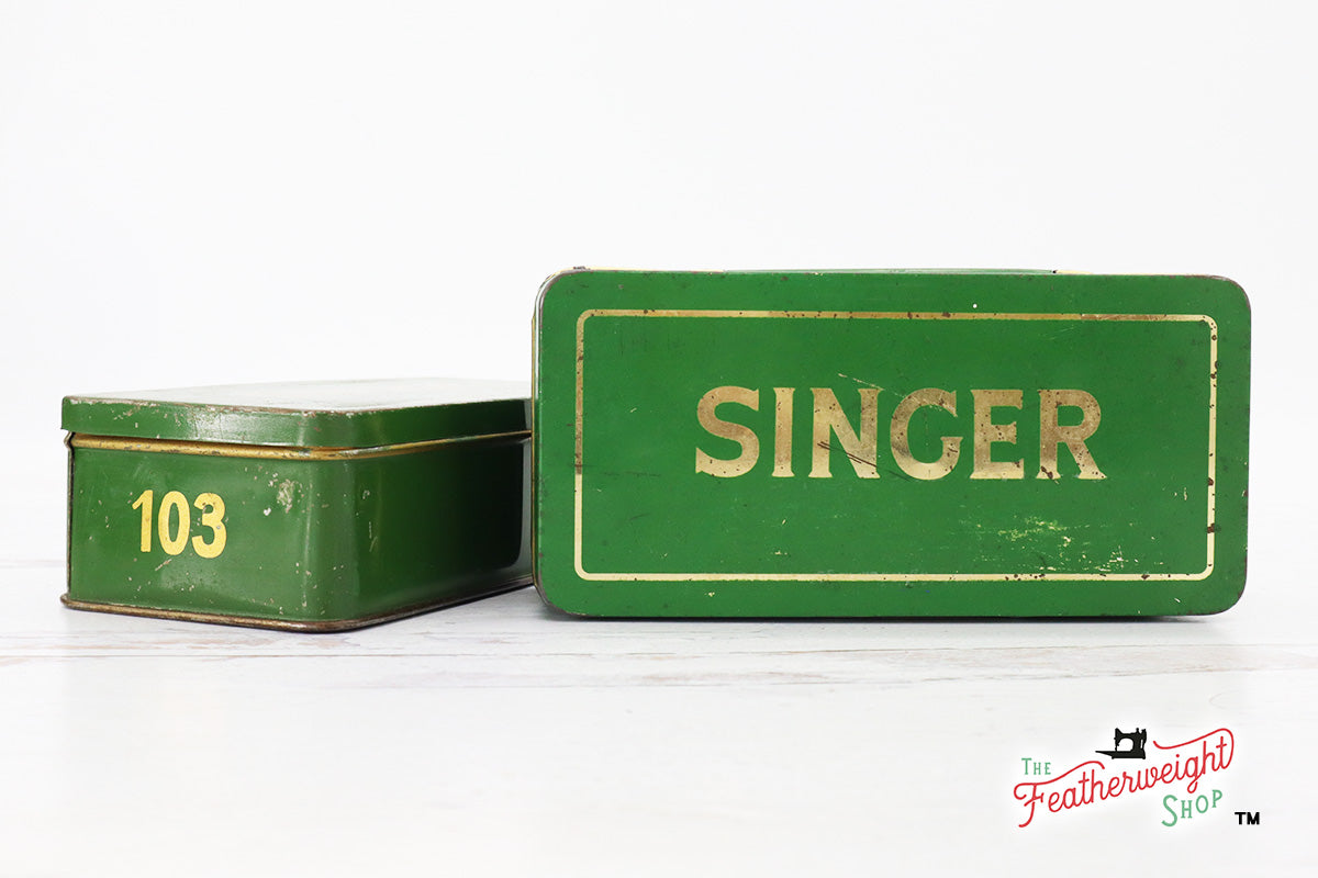 Singer Metal Attachments Tin - RARE Singer (Vintage Original)