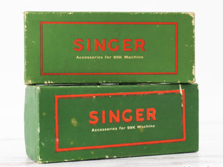 Load image into Gallery viewer, Singer Cardboard Attachments Box - Empty, (Vintage Original)