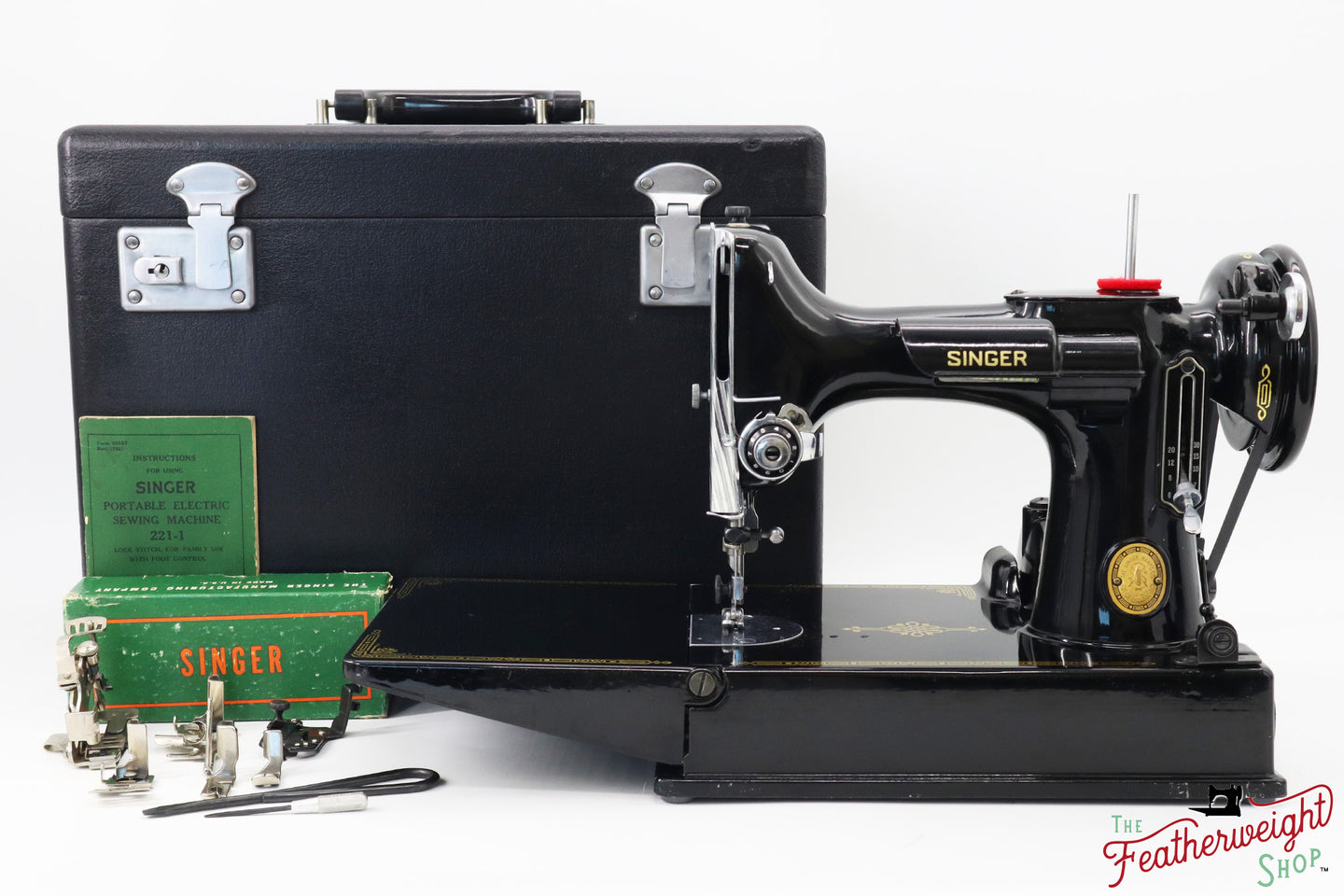 Singer Featherweight 221 Sewing Machine, AK413*** - 1951
