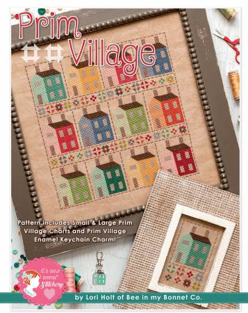 prim village cross stitch pattern