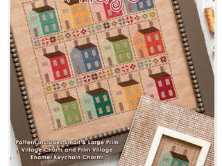 Load image into Gallery viewer, prim village cross stitch pattern