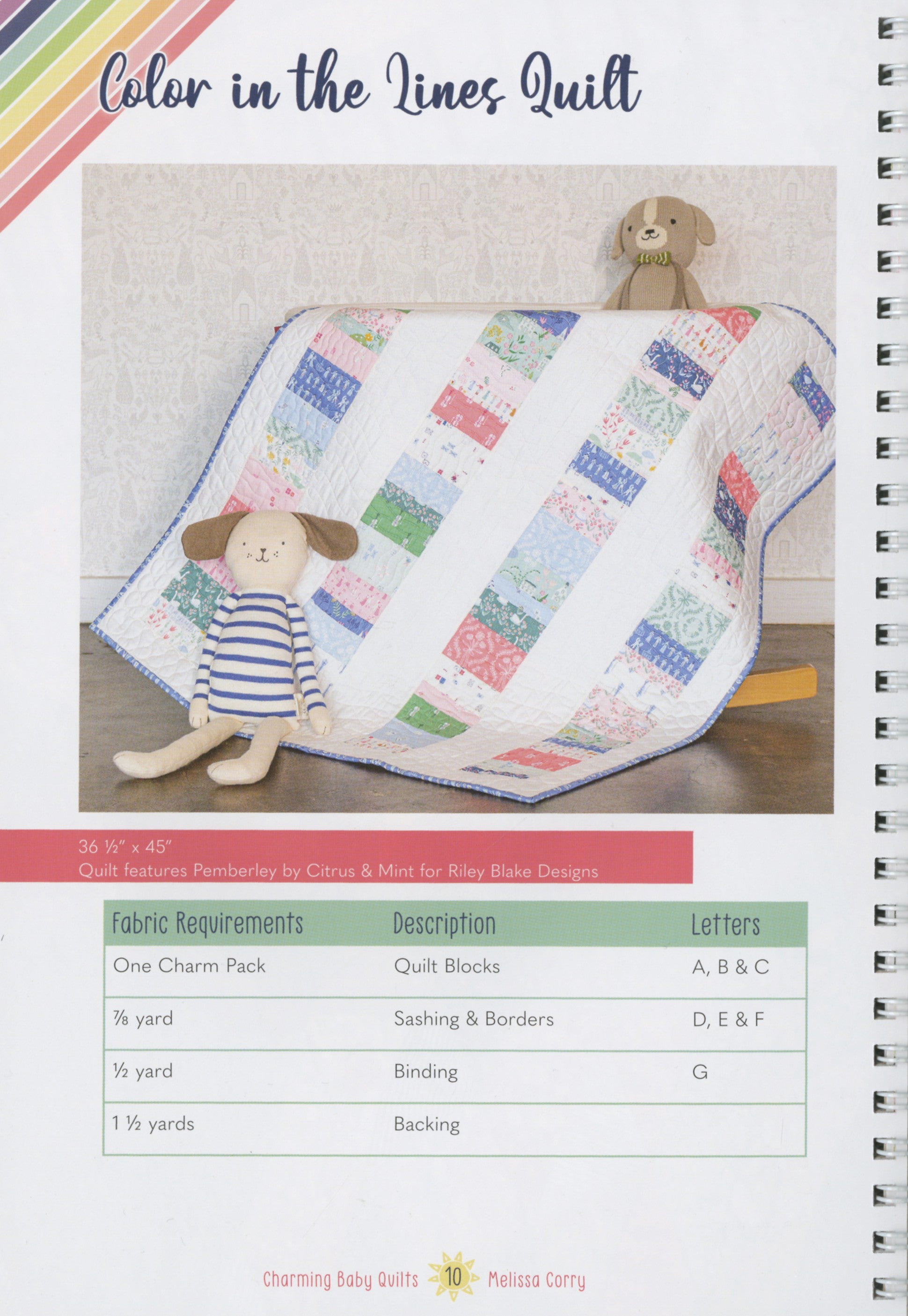 PATTERN BOOK , Charming Baby Quilts by Melissa Corry