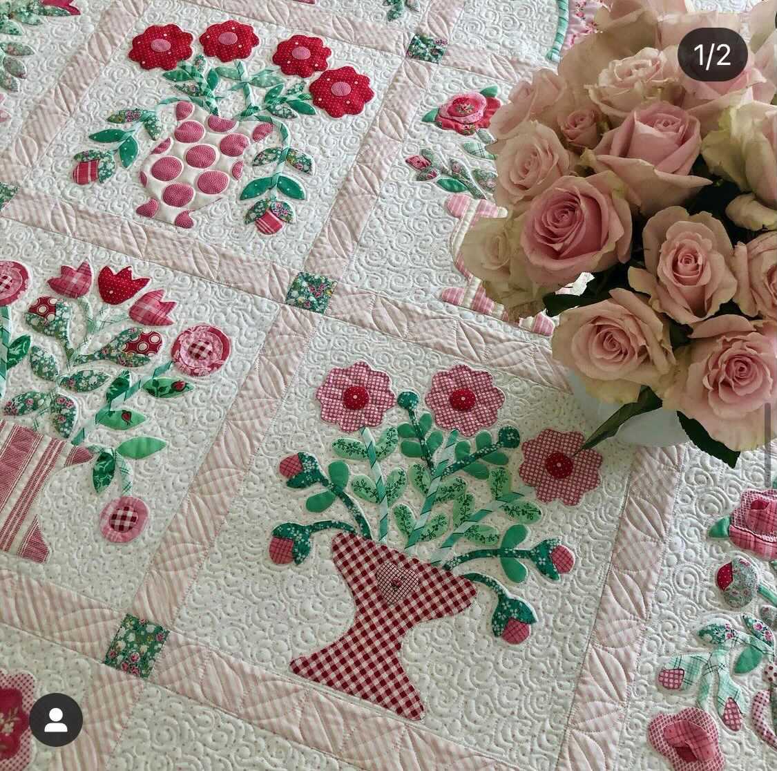 PATTERN, HOPE'S GARDEN Quilt by The Vintage Spool