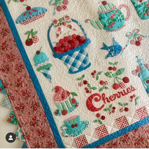PATTERN, CHERRY CRUSH Quilt by The Vintage Spool