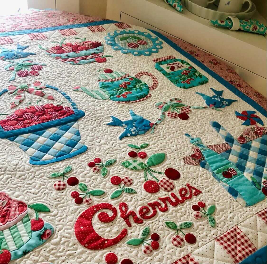 PATTERN, CHERRY CRUSH Quilt by The Vintage Spool