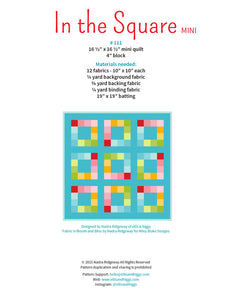 Pattern, In The Square MINI Quilt by Ellis & Higgs (digital download)