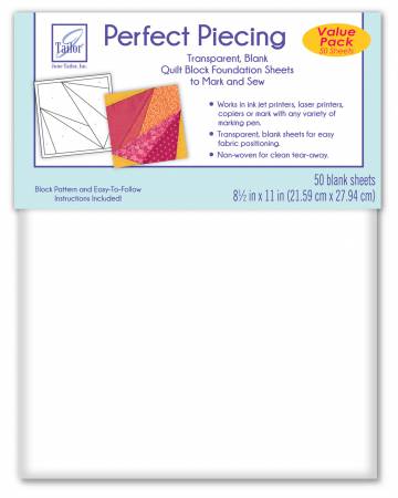 June Tailor Perfect Piecing Quilt Block Foundation Sheets-8.5X11 50/