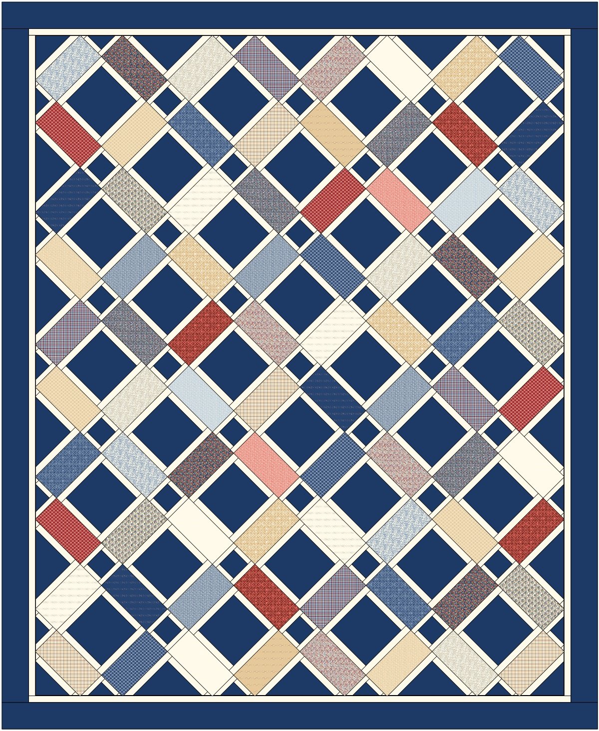 PATTERN  - LOOKING GLASS by Myrna Barnes Busy Hands Quilts