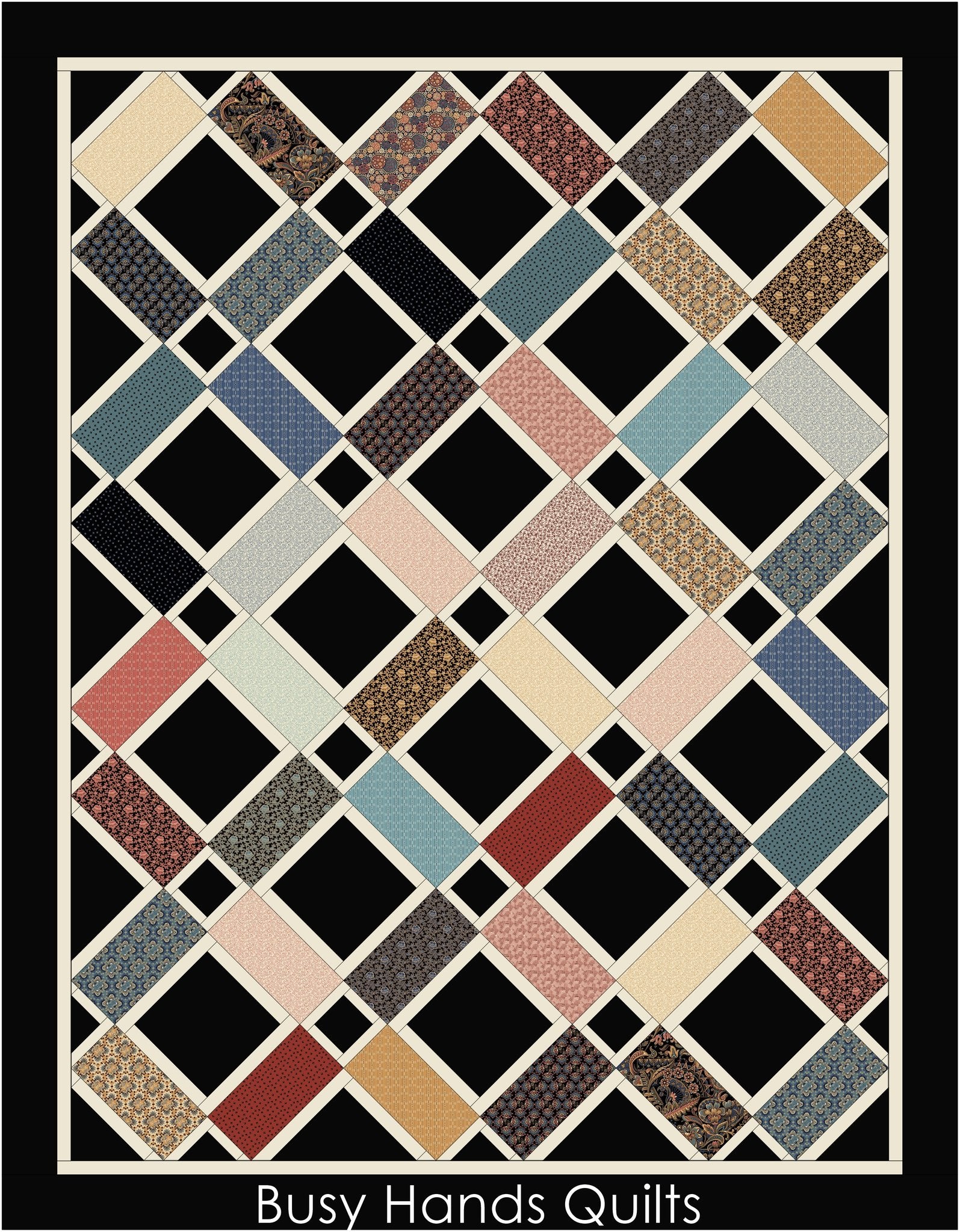 PATTERN  - LOOKING GLASS by Myrna Barnes Busy Hands Quilts