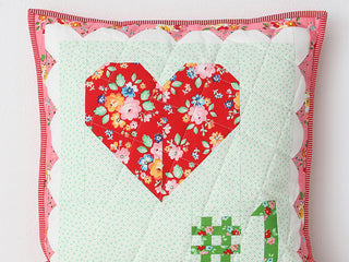 Load image into Gallery viewer, Pattern, My Number One Heart Love Pillow Cover / MINI Quilt by Ellis &amp; Higgs (digital download)