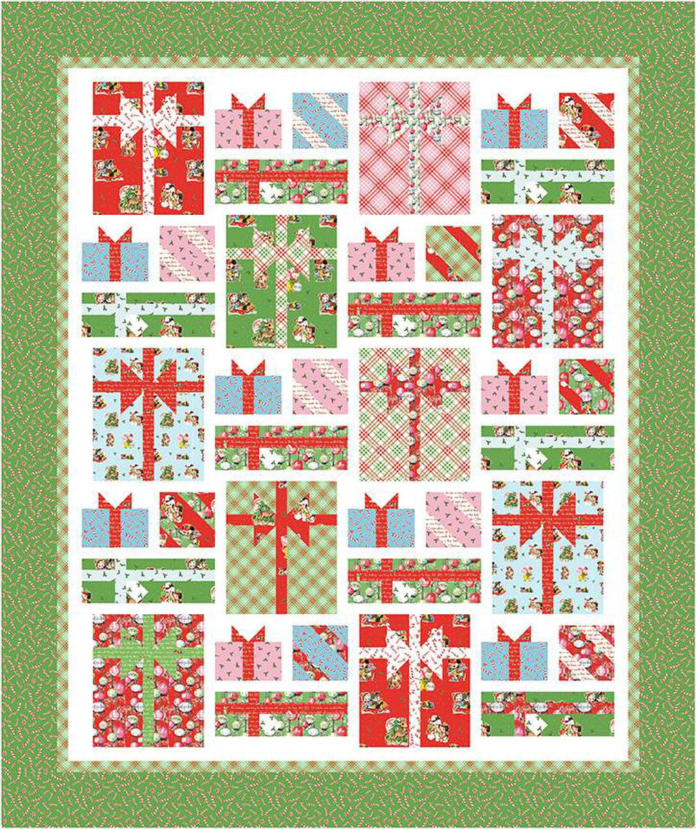 Pretty Packages quilt pattern using Christmas Joys fabric