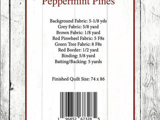 Load image into Gallery viewer, Fabric requirements for Peppermint Pines Quilt Pattern