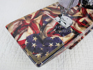 Load image into Gallery viewer, Singer Featherweight 221 Sewing Machine, PATRIOTIC One-Of-A-Kind Specialty - Painted