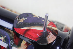 Singer Featherweight 221 Sewing Machine, PATRIOTIC One-Of-A-Kind Specialty - Painted