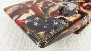 Singer Featherweight 221 Sewing Machine, PATRIOTIC One-Of-A-Kind Specialty - Painted