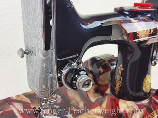 Load image into Gallery viewer, Singer Featherweight 221 Sewing Machine, PATRIOTIC One-Of-A-Kind Specialty - Painted