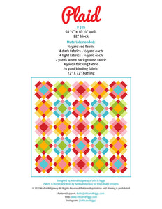 Pattern, Plaid Quilt by Ellis & Higgs (digital download)