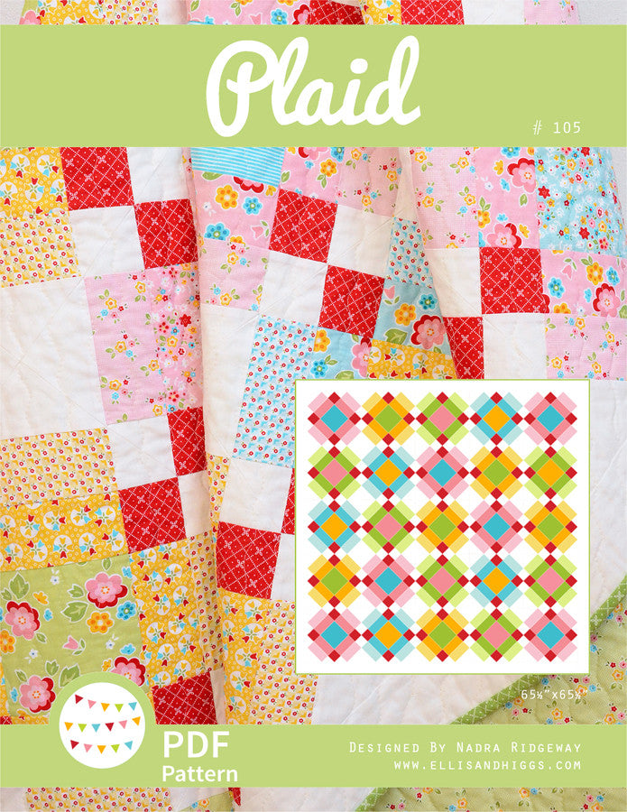 Pattern, Plaid Quilt by Ellis & Higgs (digital download)