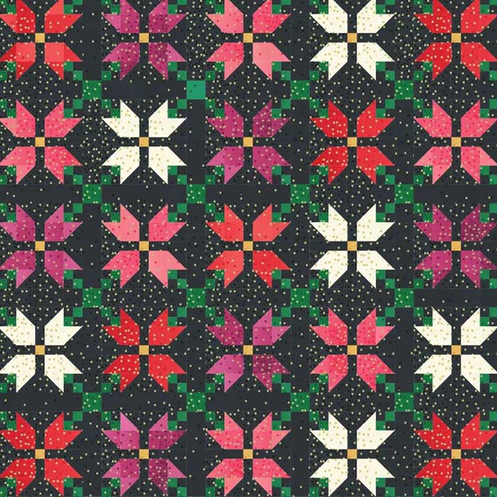 Christmas Poinsettia Quilt hot