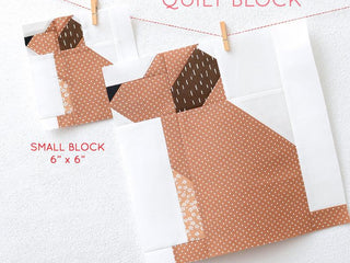 Load image into Gallery viewer, Pattern, Puppy Dog Quilt Block by Ellis &amp; Higgs (digital download)