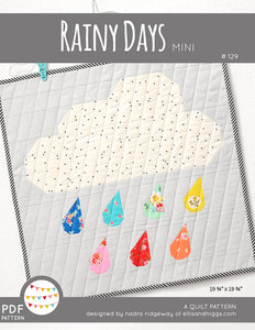 Pattern, Rainy Days MINI Quilt by Ellis & Higgs (digital download)