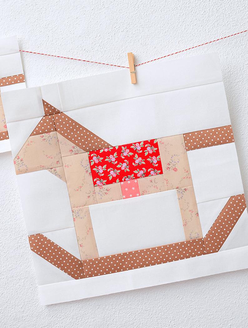 Pattern, Rocking Horse Quilt Block by Ellis & Higgs (digital download)