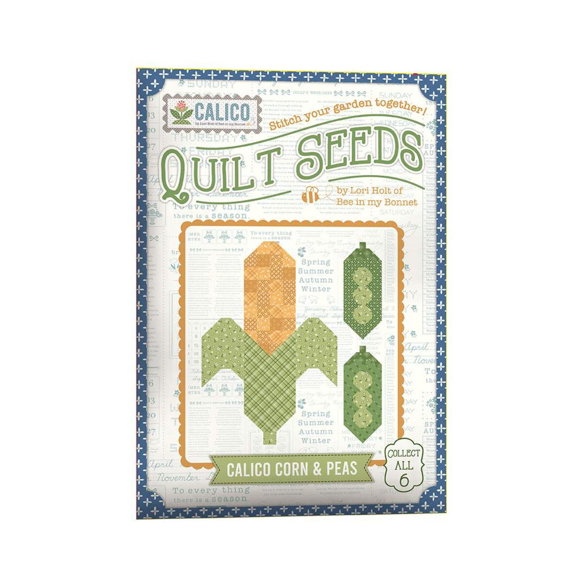 corn and peas quilt seeds pattern