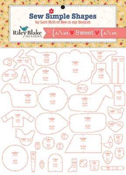 Quilt Kit, "FARM SWEET FARM" Fabric Collection + Applique Templates & Ric Rac - by Lori Holt for Riley Blake