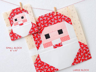 Load image into Gallery viewer, Pattern, Santa Claus Christmas Quilt Block by Ellis &amp; Higgs (digital download)