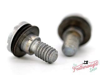 Load image into Gallery viewer, Screw, Singer Featherweight Bed Extension Screws &amp; Washers Set of 2 - (Vintage Original)