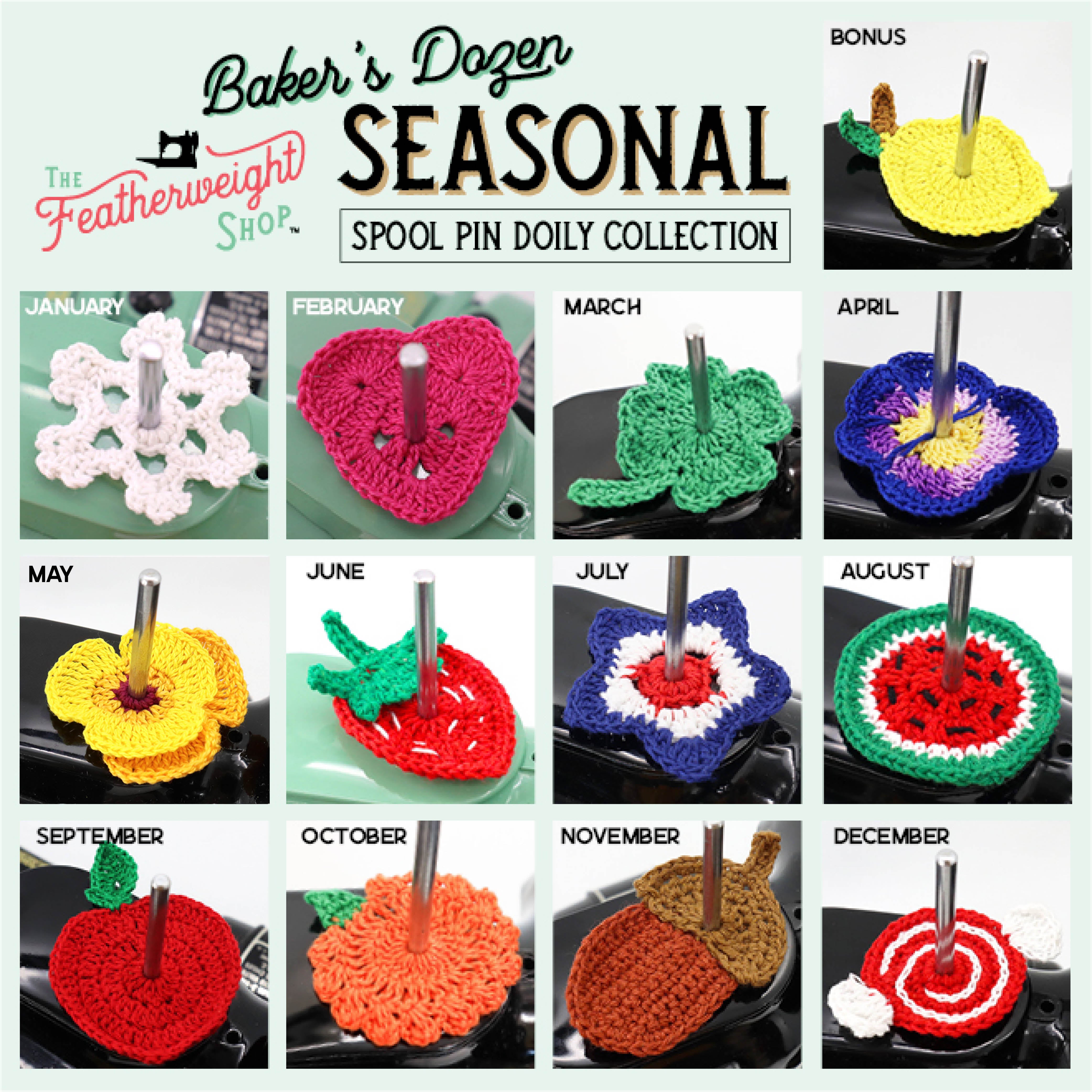 Spool Pin Doily Collection - Seasonal