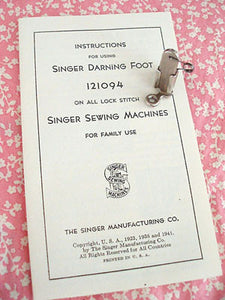 Singer Featherweight Embroidery & Darning Foot (Vintage Original)