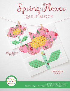 Pattern, Spring Flower Quilt Block by Ellis & Higgs (digital download)