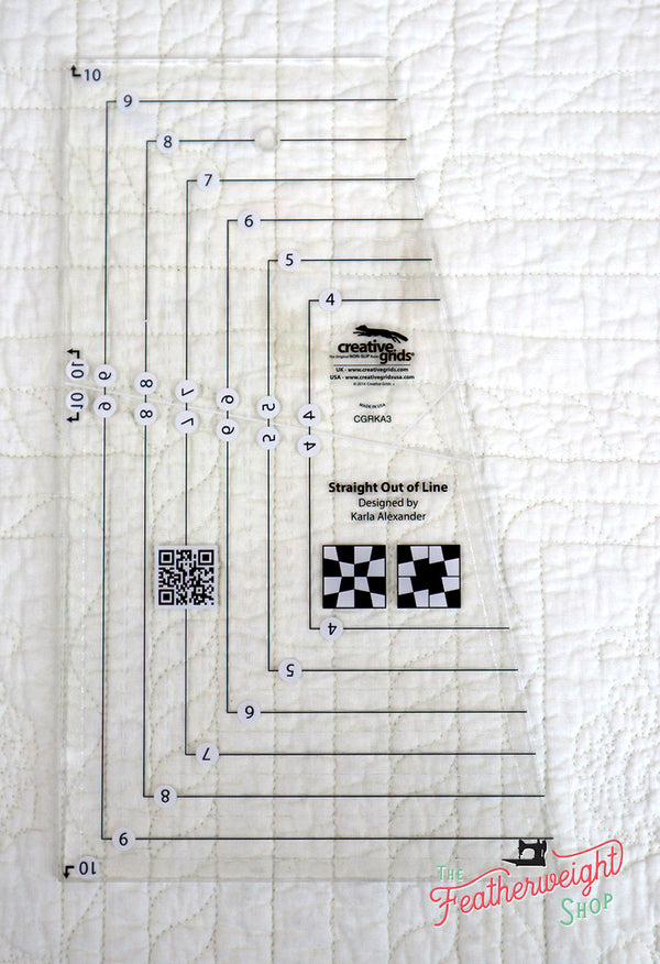 Cutting Ruler, CREATIVE GRIDS Straight Out Of Line Ruler – The Singer ...