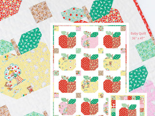 Load image into Gallery viewer, Pattern, Sweet Apples Quilt &amp; Pillow Cover by Ellis &amp; Higgs (digital download)
