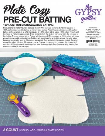 PLATE Cozy Precut Batting by The Gypsy Quilter