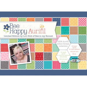 AURIFIL, Bee Happy 45 Spool Collection Applique Thread by Lori Holt