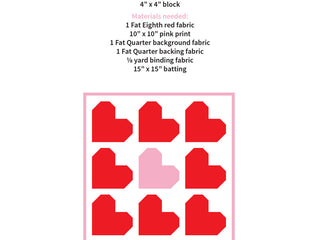 Load image into Gallery viewer, Pattern, Tiny Hearts MINI Quilt by Ellis &amp; Higgs (digital download)